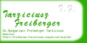 tarziciusz freiberger business card